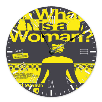 What Is a Woman Round Non-ticking Wooden Wall Clock