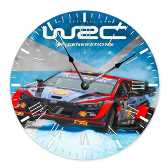 WRC Generations Round Non-ticking Wooden Wall Clock