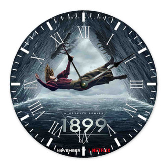 1899 TV Series Round Non-ticking Wooden Black Pointers Wall Clock