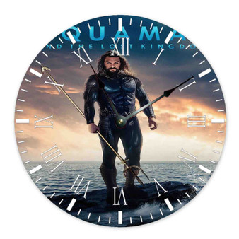 Aquaman and the Lost Kingdom Round Non-ticking Wooden Black Pointers Wall Clock