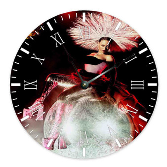 Beyonce Renaissance Round Non-ticking Wooden Black Pointers Wall Clock