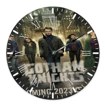 Gotham Knights TV Series Round Non-ticking Wooden Black Pointers Wall Clock