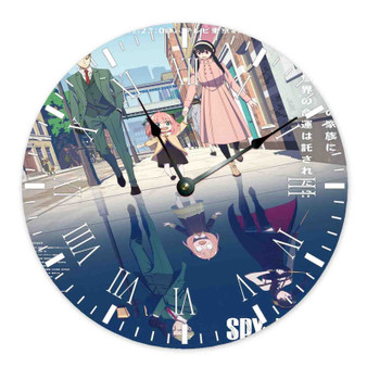 Spy x Family Anime Round Non-ticking Wooden Black Pointers Wall Clock