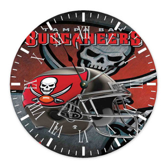 Tampa Bay Buccaneers NFL 2022 Round Non-ticking Wooden Black Pointers Wall Clock