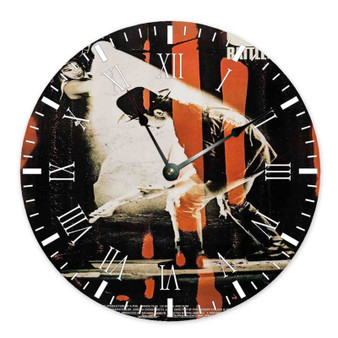 U2 Battle And Hum Round Non-ticking Wooden Black Pointers Wall Clock