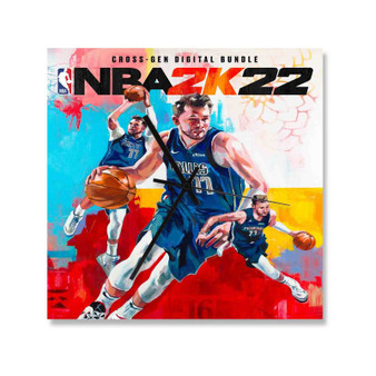 NBA 2k22 Square Silent Scaleless Wooden Wall Clock