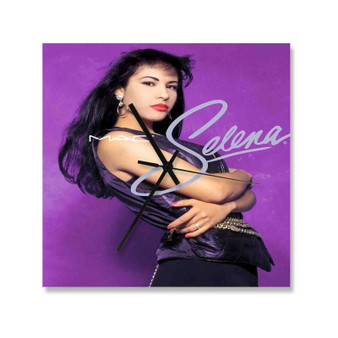 Selena Quintanilla Square Silent Scaleless Wooden Wall Clock