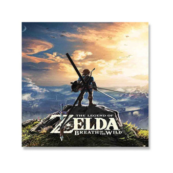 The Legend Of Zelda Breath Of The Wild Game Square Silent Scaleless Wooden Wall Clock