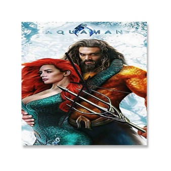 Aquaman 2 Square Silent Scaleless Wooden Wall Clock Black Pointers