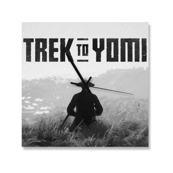 Trek To Yomi Square Silent Scaleless Wooden Wall Clock Black Pointers