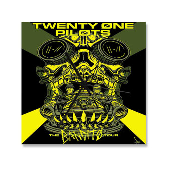 Twenty One Pilots The Bandito Tour Square Silent Scaleless Wooden Wall Clock Black Pointers