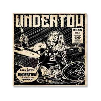 Undertow Poster Square Silent Scaleless Wooden Wall Clock Black Pointers