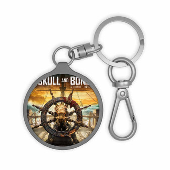 Skull and Bones Keyring Tag Acrylic Keychain TPU Cover