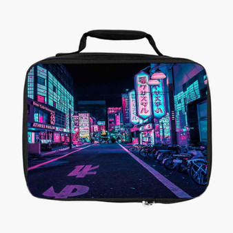 Tokyo A Neon Wonderland Lunch Bag With Fully Lined and Insulated