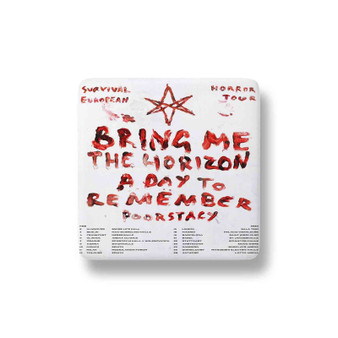 Bring Me The Horizon Survival Horror European Tour 2023 Porcelain Refrigerator Magnet Square