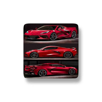 Chevrolet Corvette C8 Porcelain Refrigerator Magnet Square