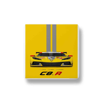 Chevrolet Corvette C8 R Porcelain Refrigerator Magnet Square