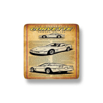 Corvette Series No 184 Porcelain Refrigerator Magnet Square