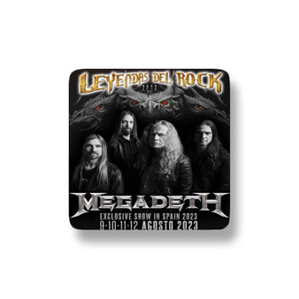 Megadeth Leyendas Del Rock 2023 Tour Porcelain Refrigerator Magnet Square