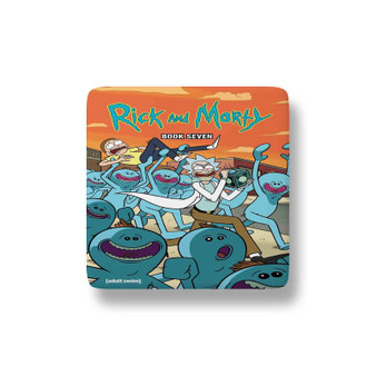 Rick and Morty Book Seven Porcelain Refrigerator Magnet Square