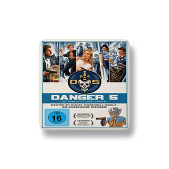 Danger 5 Porcelain Refrigerator Magnet Square