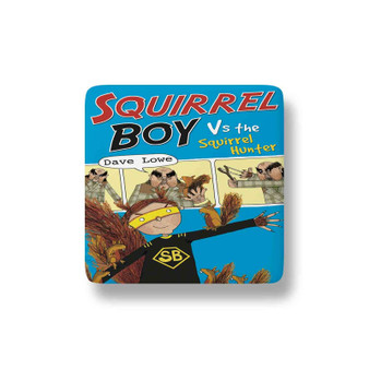 Squirrel Boy Porcelain Refrigerator Magnet Square