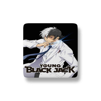 Young Black Jack Porcelain Refrigerator Magnet Square