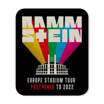 Rammstein Europe Tour 2022 Rectangle Gaming Mouse Pad Rubber Backing