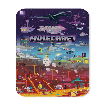 Minecraft World Beyond Rectangle Gaming Mouse Pad Rubber Backing