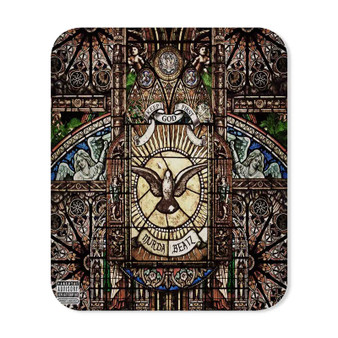 Murda Beatz Keep GOD First Rectangle Gaming Mouse Pad Rubber Backing