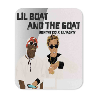 Rich The Kid Lil Yachty Lil Boat and The Goat Rectangle Gaming Mouse Pad Rubber Backing