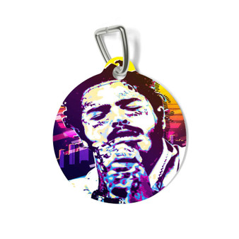 Post Malone Round Pet Tag Coated Solid Metal for Cat Kitten Dog