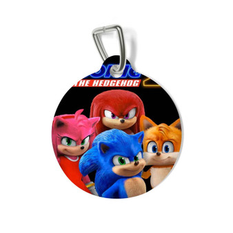 Sonic the Hedgehog 2 Round Pet Tag Coated Solid Metal for Cat Kitten Dog