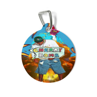 Tyler The Creator Cherry Bomb Round Pet Tag Coated Solid Metal for Cat Kitten Dog