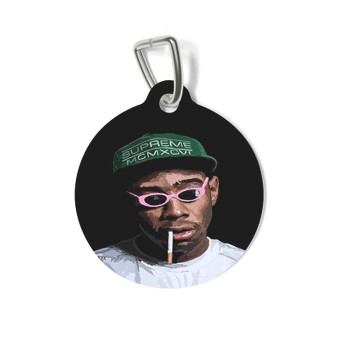 Tyler the Creator Round Pet Tag Coated Solid Metal for Cat Kitten Dog
