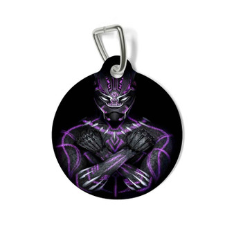 Wakanda Forever Black Panther Round Pet Tag Coated Solid Metal for Cat Kitten Dog