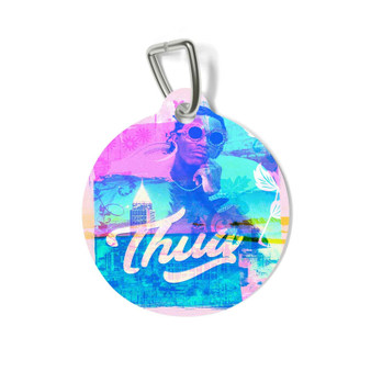 Young Thug Round Pet Tag Coated Solid Metal for Cat Kitten Dog