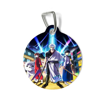 Gintama Anime Round Pet Tag Coated Solid Metal for Cat Kitten Dog