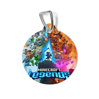 Minecraft Legends Round Pet Tag Coated Solid Metal for Cat Kitten Dog