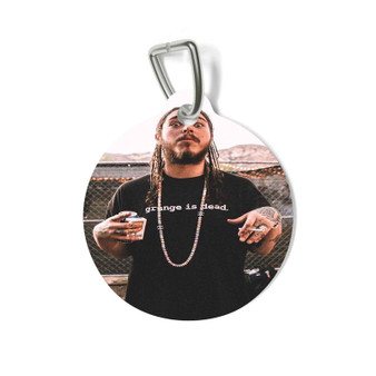 Post Malone Top Selling Round Pet Tag Coated Solid Metal for Cat Kitten Dog