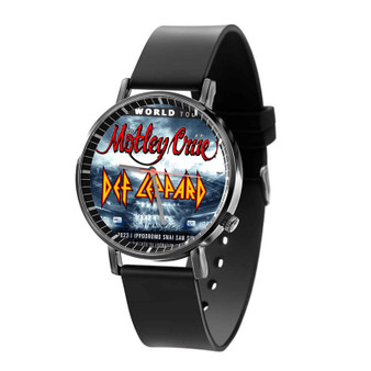 Def Leppard Motley Crue 2023 Tour Black Quartz Watch With Gift Box