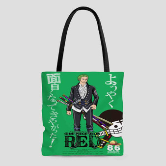 Roronoa Zoro One Piece Red Tote Bag AOP