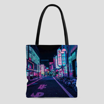 Tokyo A Neon Wonderland Tote Bag AOP