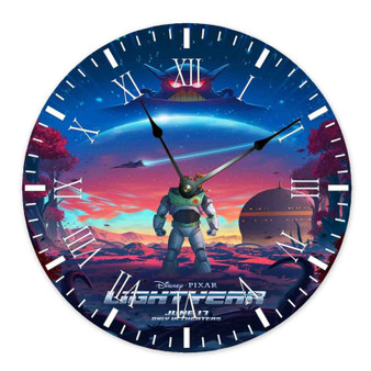 Lightyear Movie 3 Round Non-ticking Wooden Black Pointers Wall Clock