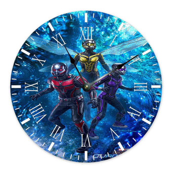 Marvel Ant Man and The Wasp Quantumania Round Non-ticking Wooden Black Pointers Wall Clock