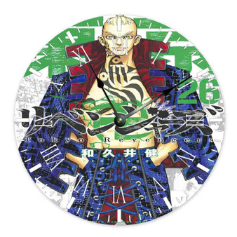 Tokyo Revengers Seiya Kessen hen Round Non-ticking Wooden Black Pointers Wall Clock