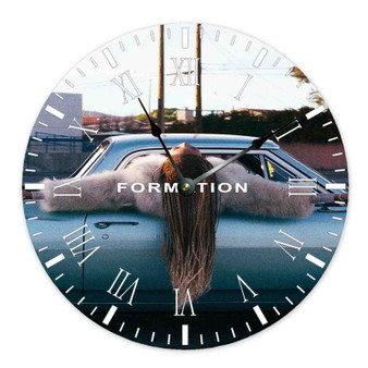 Beyonce Formation Round Non-ticking Wooden Black Pointers Wall Clock