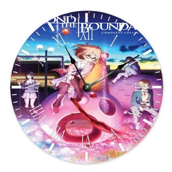Beyond The Boundary Round Non-ticking Wooden Black Pointers Wall Clock