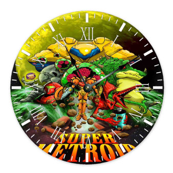 Super Metroid Top Selling Round Non-ticking Wooden Black Pointers Wall Clock