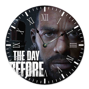 The Day Before Round Non-ticking Wooden Black Pointers Wall Clock